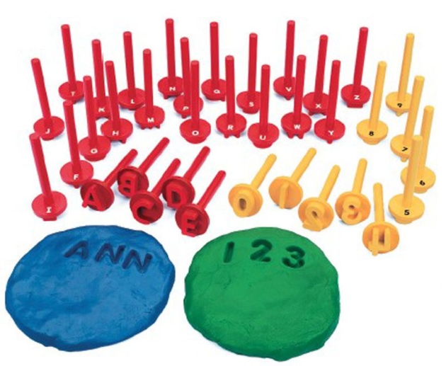 UPPERCASE ALPHABET & NUMBER DOUGH STAMPERS