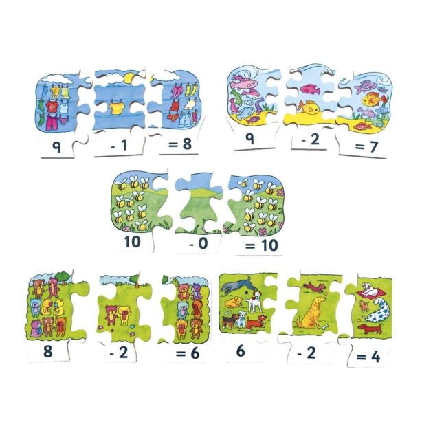 Sum Fun Subtraction Puzzles Set of 10
