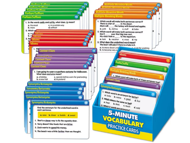 5-MINUTE VOCABULARY PRACTICE CARDS