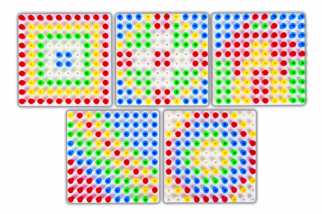 BOARDS WITH NAILS MOSAIC - 16 X 16CM