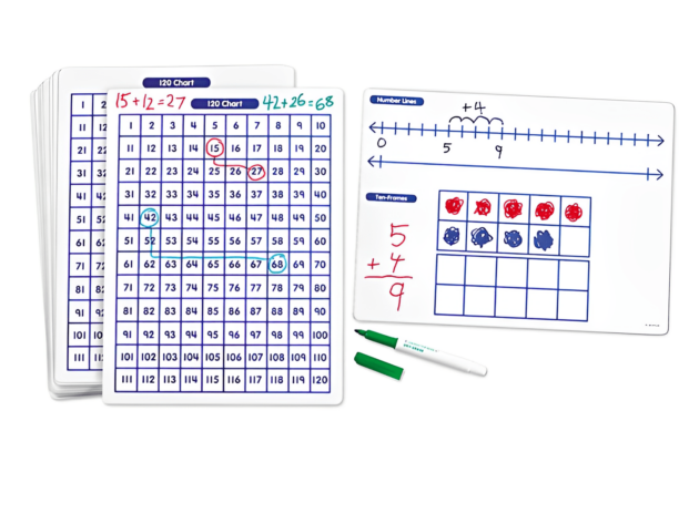 BUILDING MATH SKILLS WRITE & WIPE BOARD SET OF 30