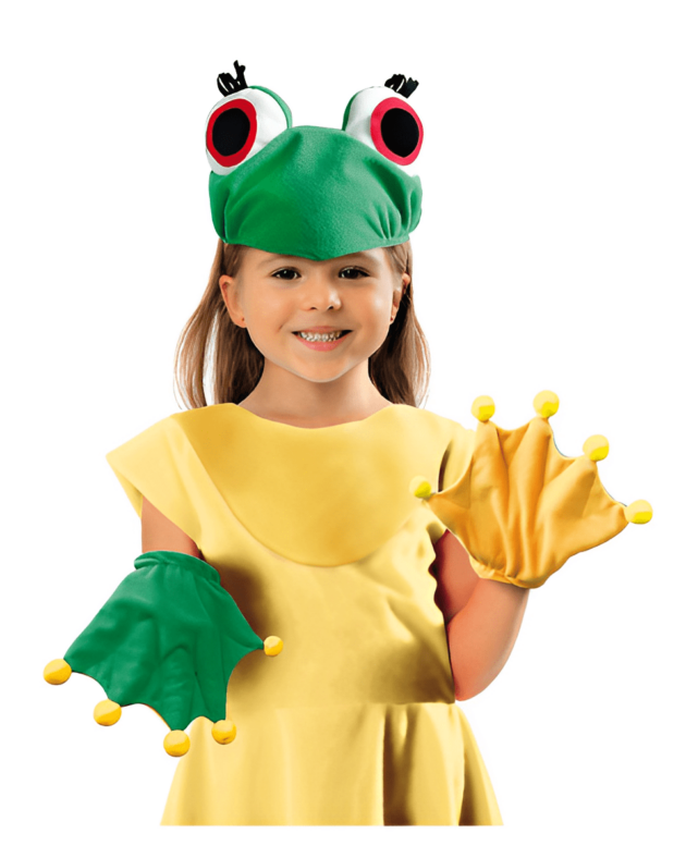 Frog Cap And Gloves Costumer Set