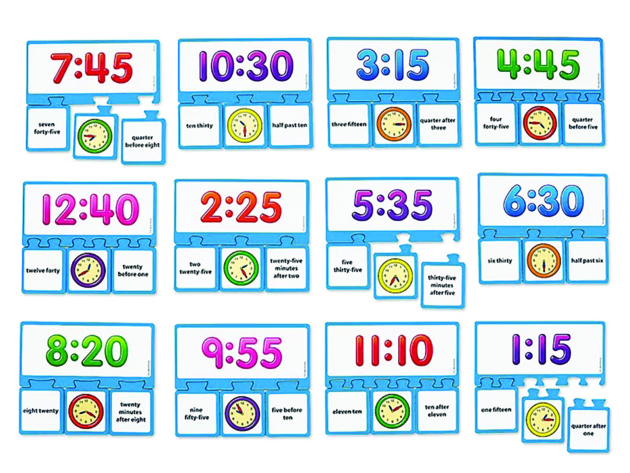 TIME EQUIVALENCY PUZZLES