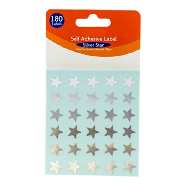 STICKERS - SILVER STARS 180