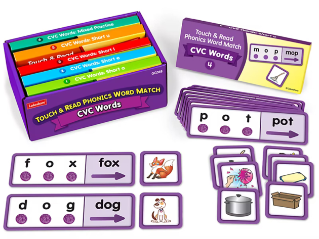 Touch & Read CVC Words Match
