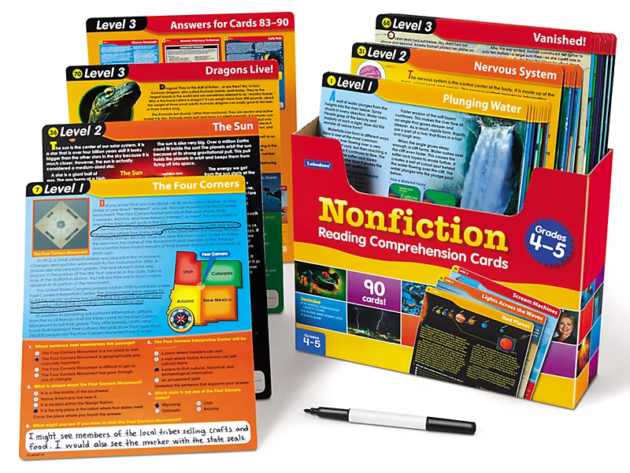 Nonfiction Reading Comprehension Practice Cards - Gr. 4-5
