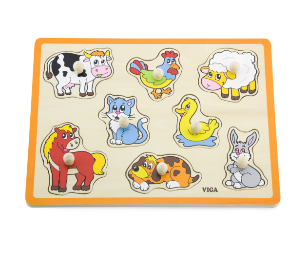 Wooden Flat Puzzles  - Farm Animals