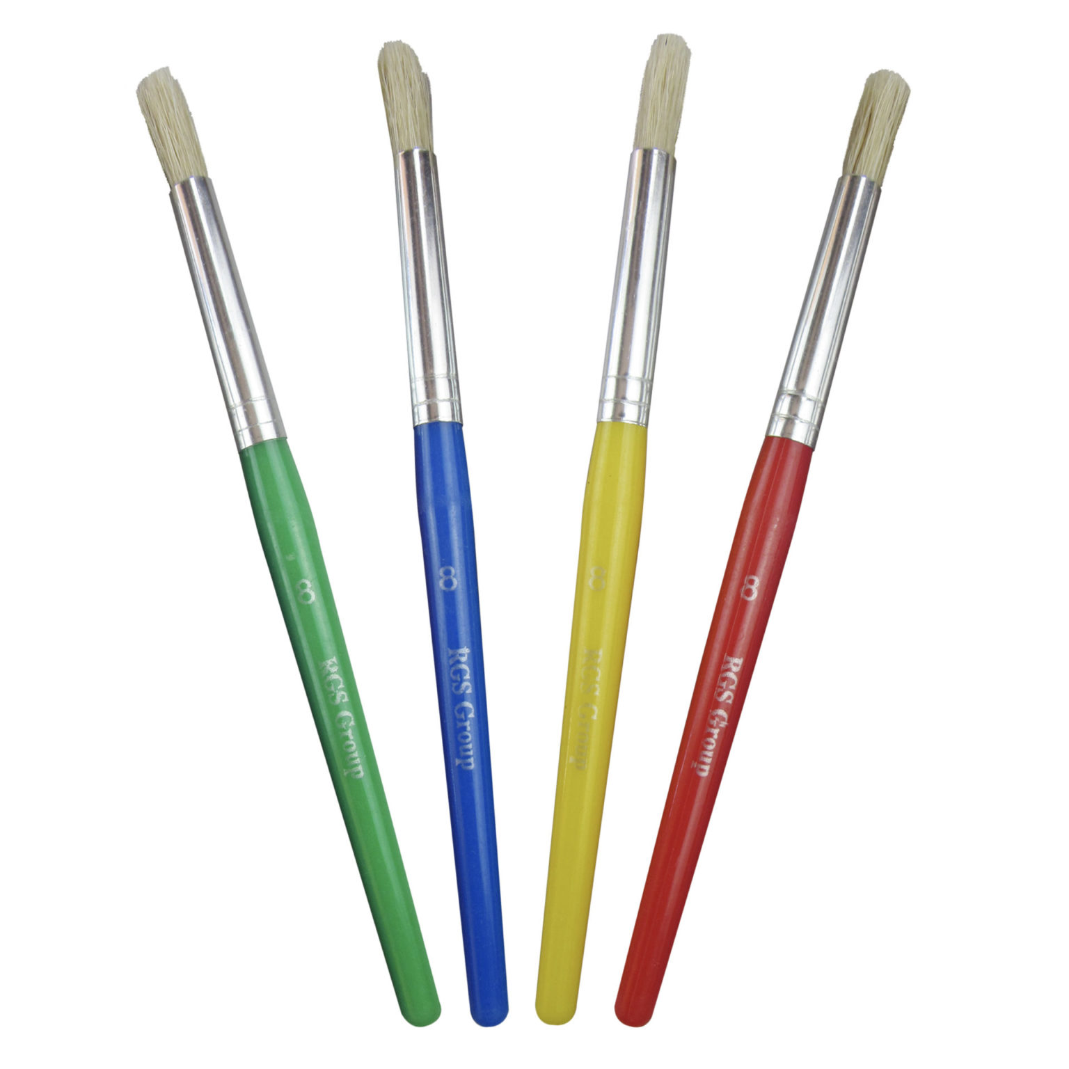 Round Paintbrushes 4pc - #8