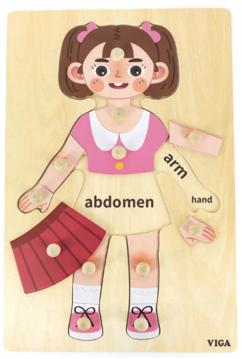 Body Parts Puzzle - Girl (12Pcs) - Image 2